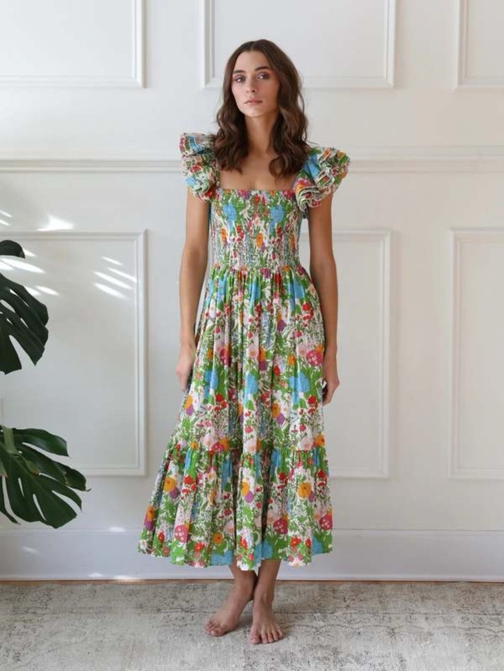 Mille Women's Size xs Olympia Floral Green Multicolor Dress, $268